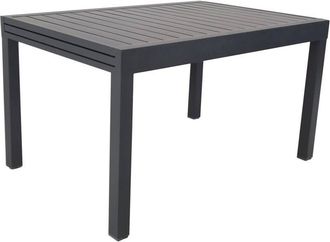Sweeek Extendable aluminum garden table, 8 seats, Elora, Anthracite, 270x90x75 cm