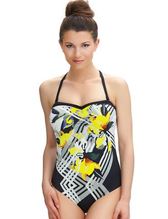 Fantasie Womens Beziers Control Swimsuit Black - Size 36D
