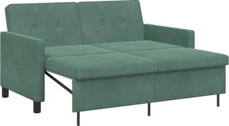 vidaXL Sof&aacute; Cama Verde Mar Tela Vidaxl