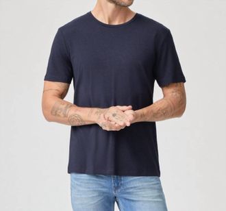 Paige Cash Crew Neck Tee In Navy