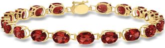 Ross-Simons Oval Garnet Bracelet in 14kt Yellow Gold