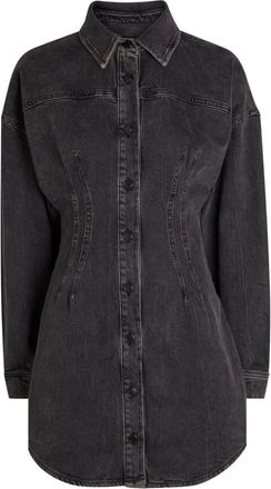 Good American Button-up mini-jurk - Grijs