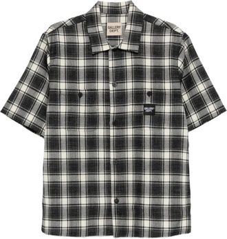 Gallery Dept. Playground geruit overhemd met korte mouwen - Zwart