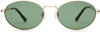 AIRE Ephermeris 56mm Oval Sunglasses in Gold /Khaki Mono at Nordstrom