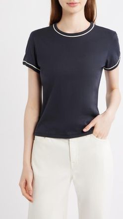 Frame Denim The Ringer Baby Tee in Navy Multi at Nordstrom, Size X-Large