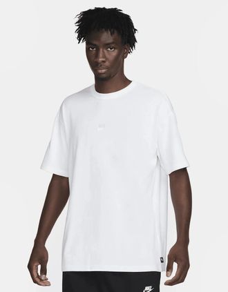 Nike Mens Nike Sportswear Premium Loose Fit T-Shirt White - Size: 42