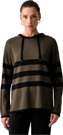 Joseph Ribkoff Jersey con Capucha a Rayas - Sweatshirts & Hoodies - Mujer - Verde - 2XL
