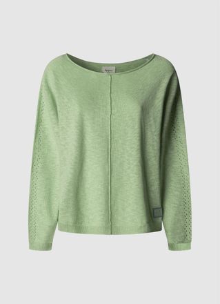 Pepe Jeans London Strickpullover PEPE JEANS CANDELA, Damen, Gr. L, gr&uuml;n (612fresh gr&uuml;n), Strick, Obermaterial: 60% Baumwolle, 40% Polyester, unifarben, regular fit, U-B