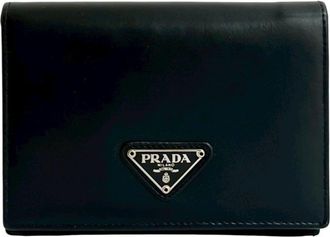 Prada Black Leather Wallet (Bi-Fold) (Pre-Owned)