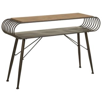 Wanderlust Deco Recibidor-consola de madera y metal marron 119x33x76