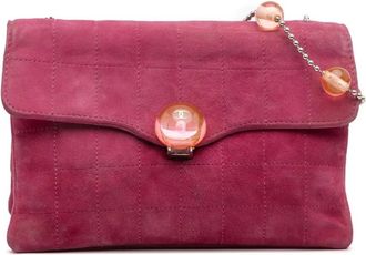 Chanel Pre-owned Handbags, female, Pink, Size: ONE SIZE Pre-owned Flap Bag with Chain