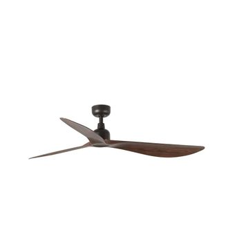 Netlighting Out Walnut Large 3 Blade Ceiling Fan Dark Brown IP44