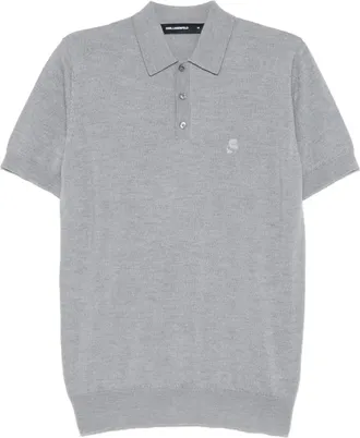 Karl Lagerfeld merino polo shirt - Grey