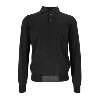 FILIPPO DE LAURENTIIS Polo ML - Heren - Truien - Grijs - Maat: XL Wol