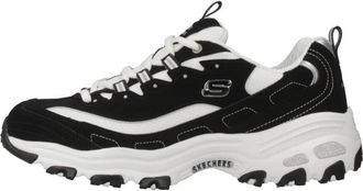 Skechers DLites Biggest Fan Sneakers - Dames - Sneakers - Zwart - 38 EU - Leer - Schoenen