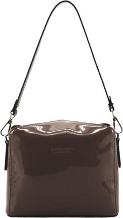Pourchet Cassetta Vernis Schoudertas - Dames - Schoudertassen - Bruin - ONE Size - Leer - Tassen