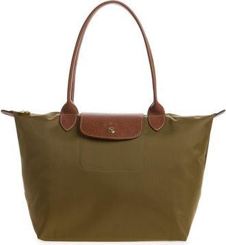 Longchamp Le Pliage Medium Shoulder Tote in Olive at Nordstrom