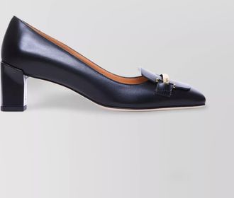 Tod's high heel loafers gold hardware