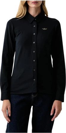 Aeronautica Shirt - Dames - Overhemden - Blauw - M - Katoen - Overhemden