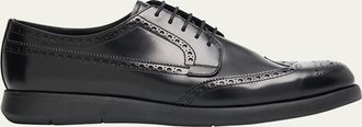 Churchs Mens Ringmer Brogue Polished Fum&eacute; Leather Derby Shoes