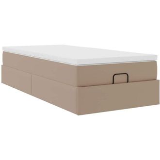 vidaXL Estructura Cama Otomana Colch&oacute;n Cappucino Cuero Sint&eacute;tico Vidaxl