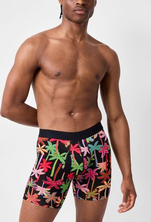 Saxx Mens 6 colourful palm tree boxer brief DROPTEMP TM
