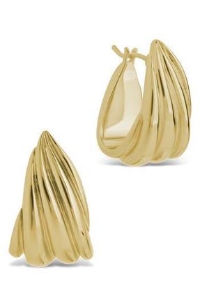 Sterling Forever Anouk Twist Hoop Earrings in Gold at Nordstrom Rack