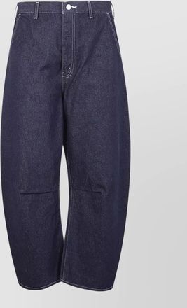 Comme Des Gar&ccedil;ons wide leg jeans contrast stitching belt loops