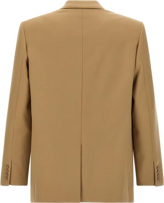 Saint Laurent Mens Beige Wool Blazer Clothing