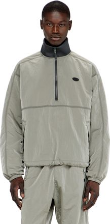 Diesel Nylon jacket with crinkle effect - Jackets - Man - Grey