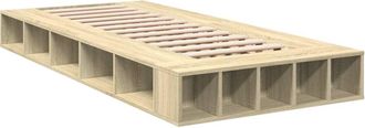 vidaXL Estructura De Cama Madera De Ingenier&iacute;a Roble Sonoma 90x190 Cm Vidaxl