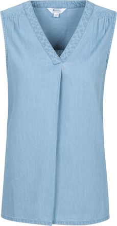 Mountain Warehouse Dames/Tussen Toscane Chambray Mouwloze Shirt (Lichtblauw)
