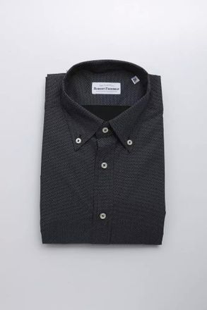 Robert Friedman Black Cotton Men Mens Shirt