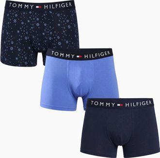 Tommy Hilfiger Mens Tommy Hilfiger Mens Trunks 3 Pack Soft Trunks - Blue/Navy - Size: 32/30/31