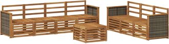 vidaXL Juegos De Sof&aacute;s 8 Uds. Madera De Acacia S&oacute;lida Vidaxl