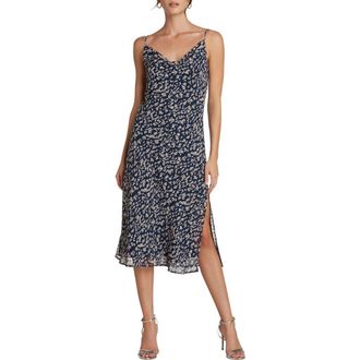 Willow Amelie Animal Print Minidress in Midnight at Nordstrom Rack, Size X-Large