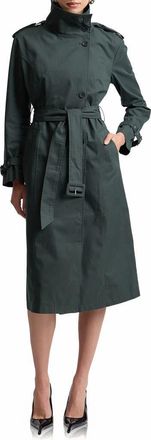Avec Les Filles Belted Cotton Blend Trench Coat in Seagrass at Nordstrom, Size Xx-Large