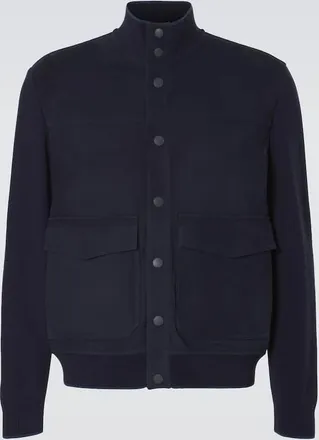 Canali Suede bomber jacket