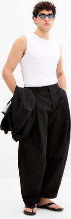 Le 31 Mens Pinstripe wide-leg pant Loose fit Imported from Seoul