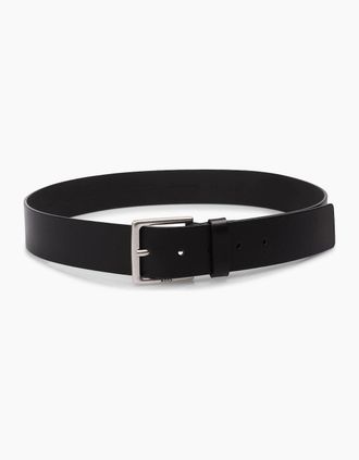 HUGO BOSS Mens Rummi Pin Buckle Belt in Italian Leather - Black - Size: 34 inch