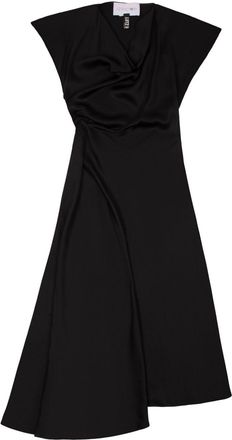 AZ FACTORY Dee asymmetric dress - women - Viscose/Acetate - 40 - Black