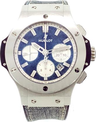 Hublot Pre-owned Hublot Big Bang Evoultion Jeans Chronograph Blue Jean Dial Mens Watch 301.SX.2710.NR.JEANS