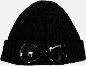 C.P. Company Mens Goggle Beanie - Black