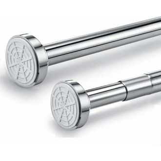 OEM Barra Telesc&oacute;pica De Acero Inoxidable Para Cortina De Ducha - Ajustable Mediante Rotaci&oacute;n - M&aacute;s Segura Y Resistente Que Una Barra De Ducha - Perchero 