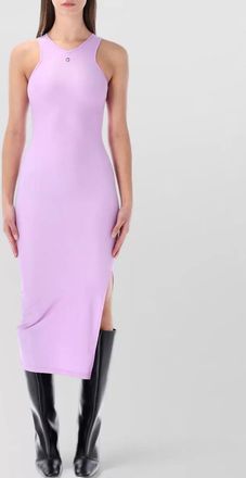 Coperni midi tank dress round neck slit