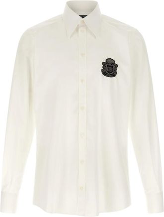 Dolce & Gabbana Heren Overhemden - Heren - Zakelijke Overhemden - Wit - M - Katoen - Overhemden