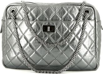 Chanel 2008 Mademoiselle Reissue zipped shoulder bag - women - Leather - One Size - Silver