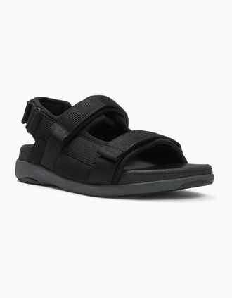 FitFlop Mens Fitflop F-Mode Go Polyester Mens Black Sandals - Size: 12