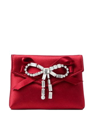 Jimmy Choo London Kleine tas met kristallen strik - Rood