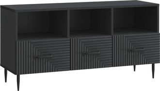 vidaXL Mueble De Tv Negro 102 X 34,5 X 50 Cm Madera De Ingenier&iacute;a Vidaxl